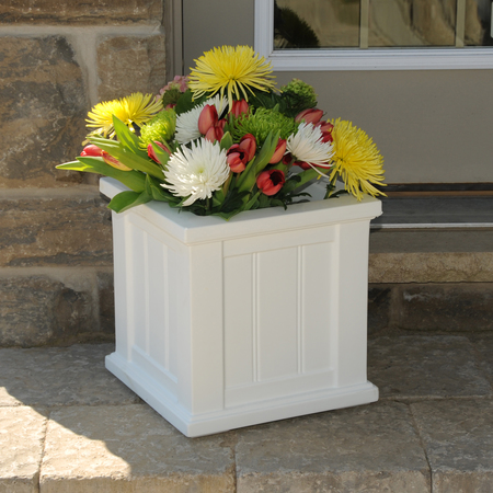 Mayne Cape Cod Patio Planter 14x14 - White 4836-W